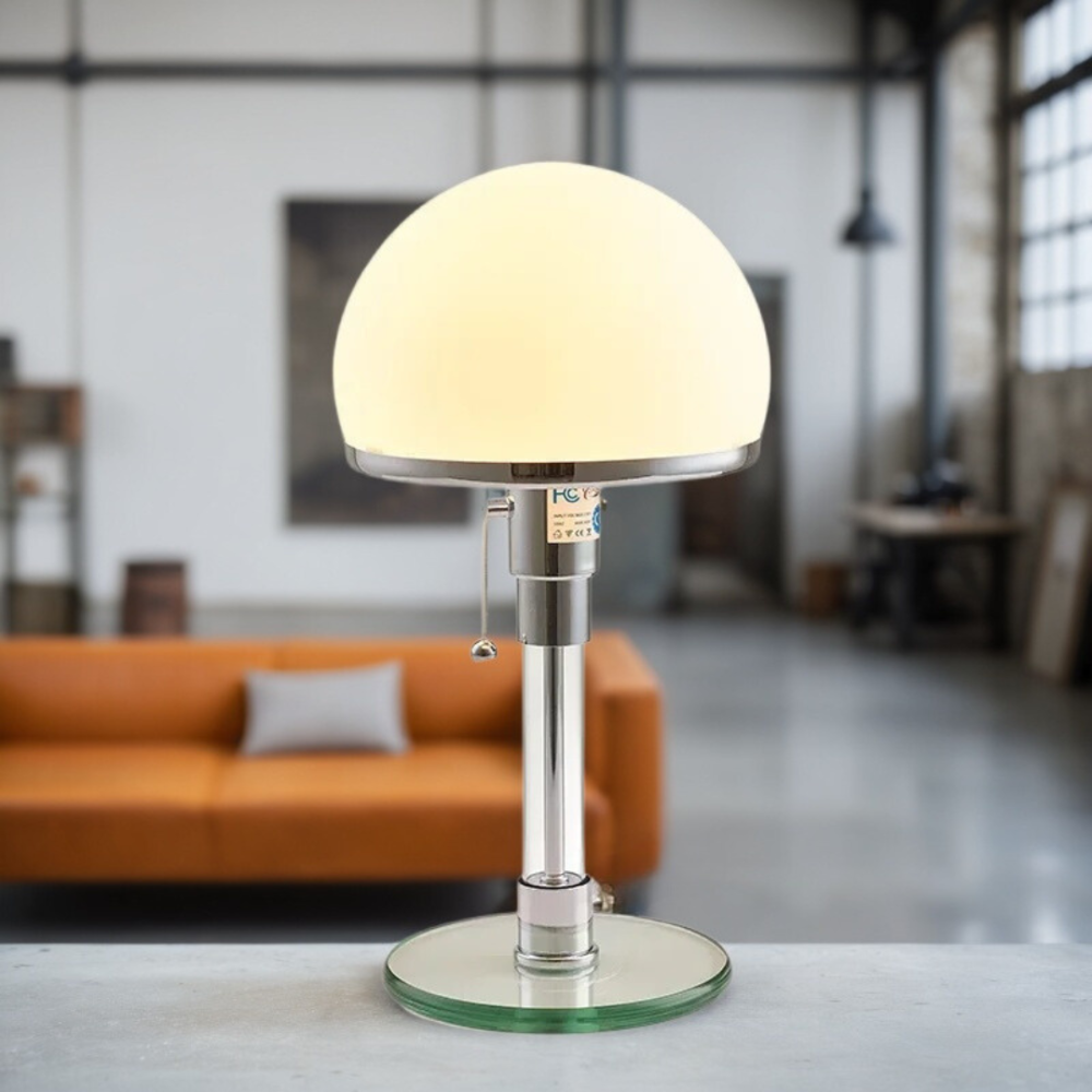 Bauhaus Glass Table Lamp